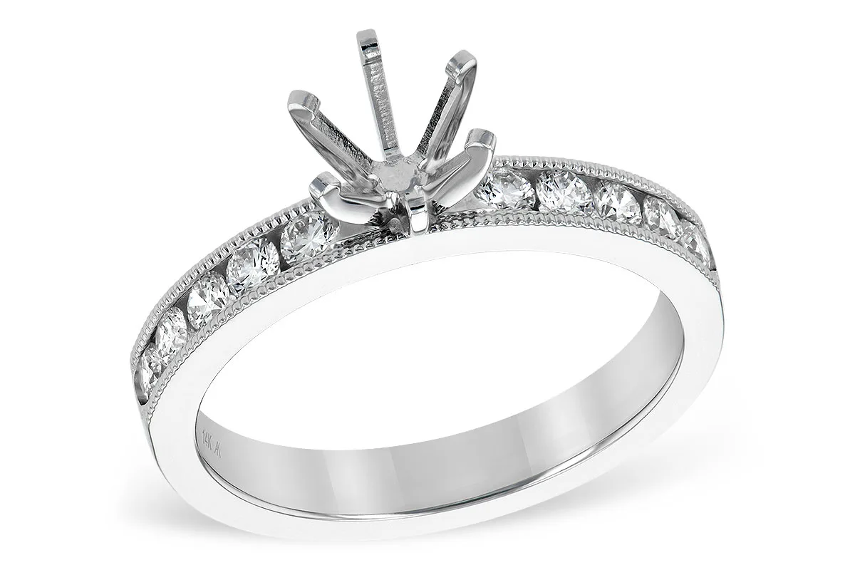 Diamond Semi-Mount Engagement Ring in white gold