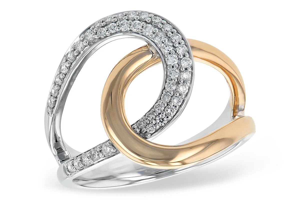Diamond Ring in two-tone (reversed)