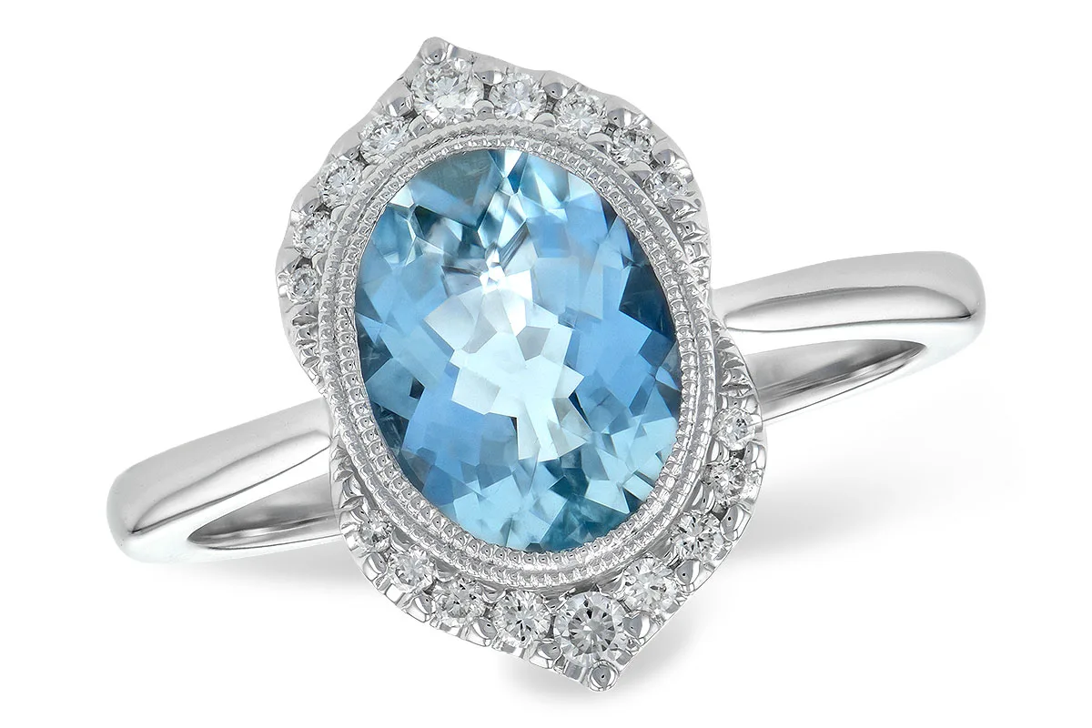 Aquamarine Ring in white gold