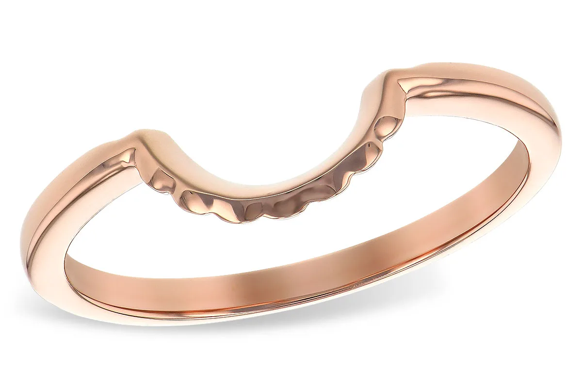 Gold Wedding Band in rose gold