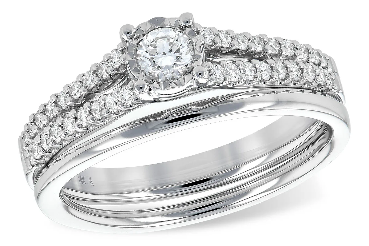 Diamond Wedding Set in white gold