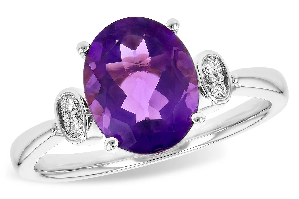 Amethyst Ring in white gold