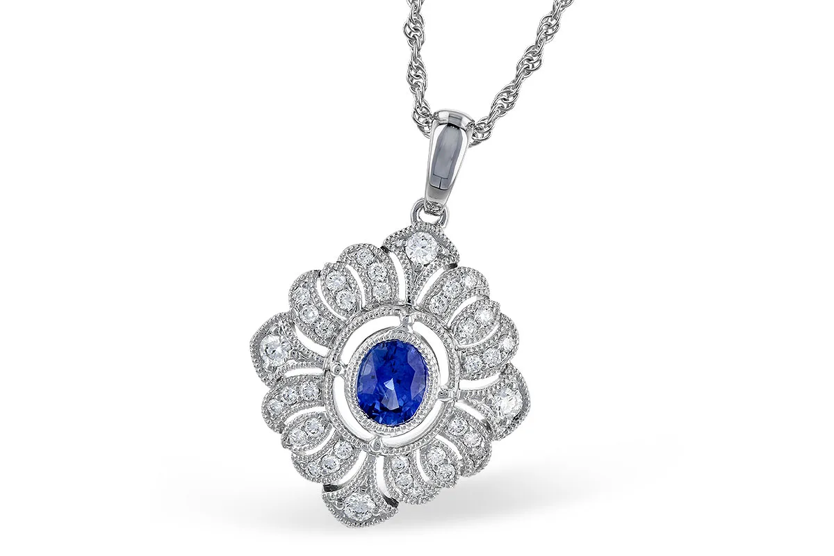 Sapphire Necklace in white gold