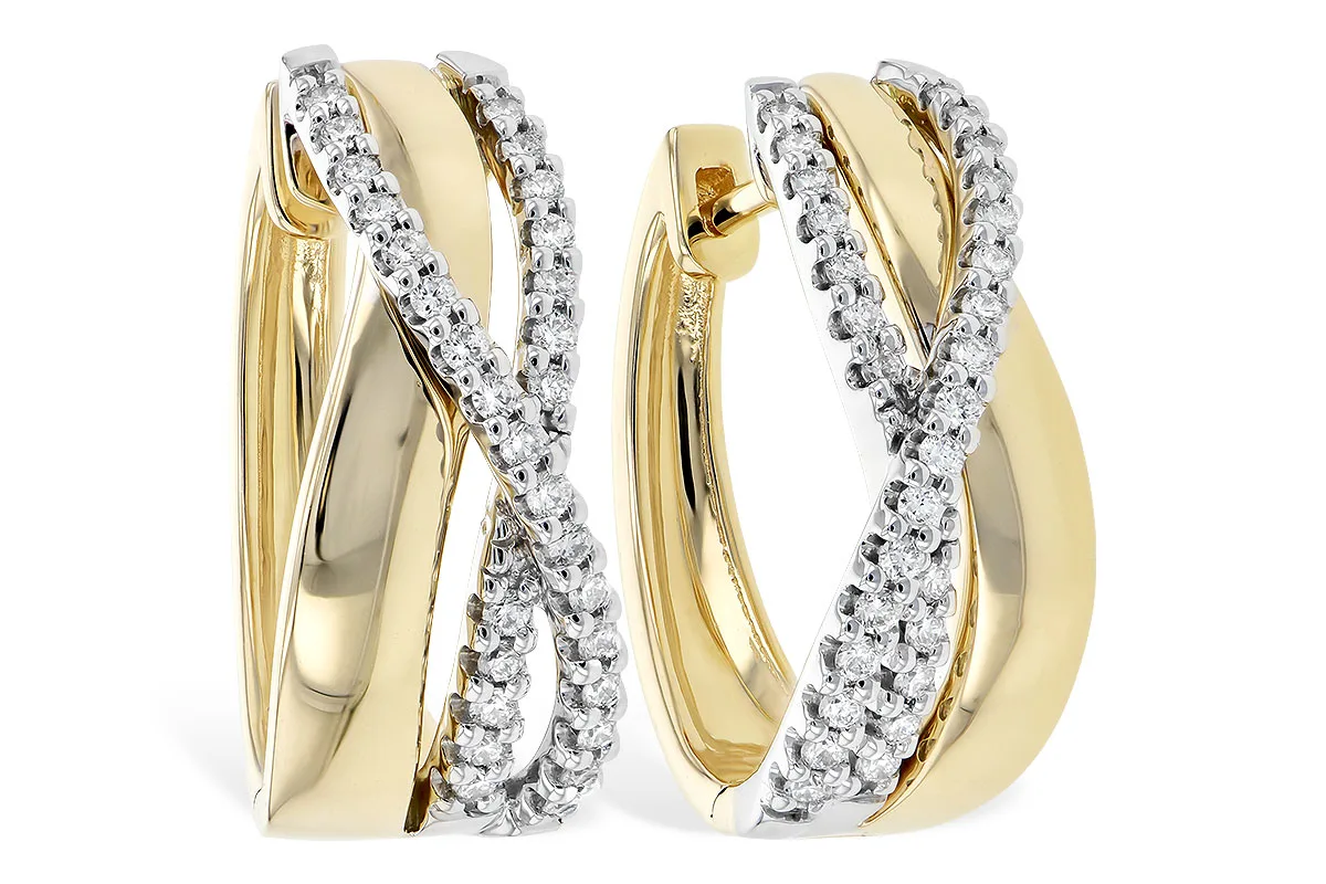 Diamond Earrings in yellow gold