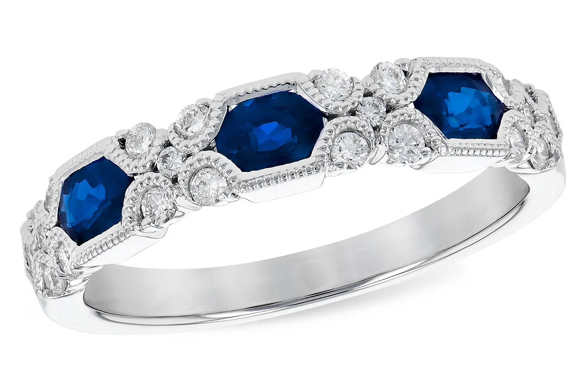 Sapphire Wedding Band in white gold
