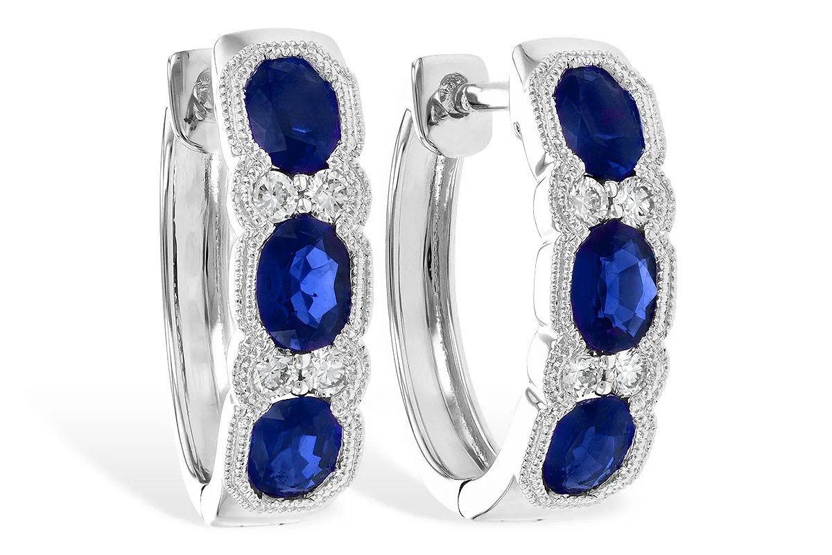 Sapphire Earrings in white gold