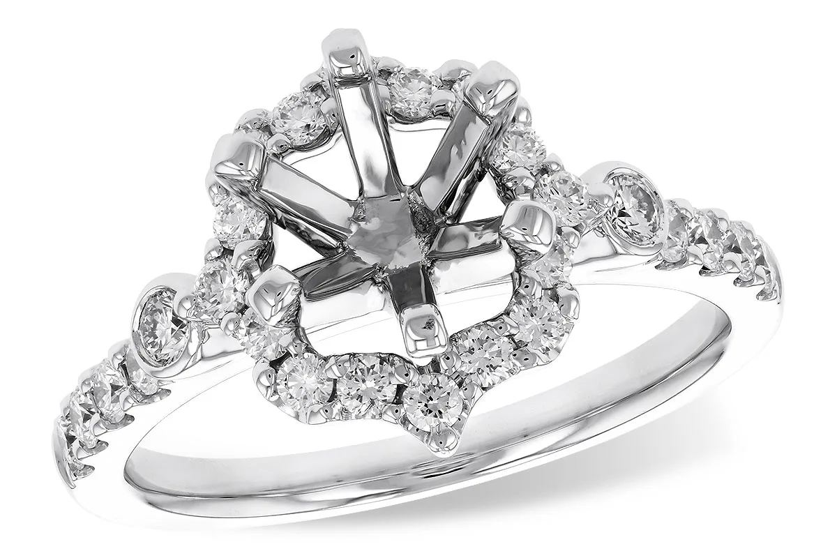 Diamond Semi-Mount Engagement Ring in white gold