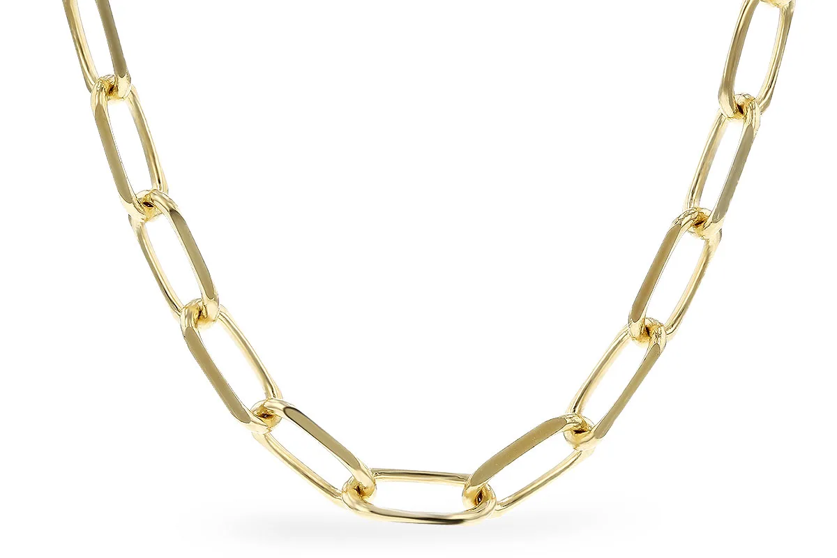 Paperclip Chain in yellow gold