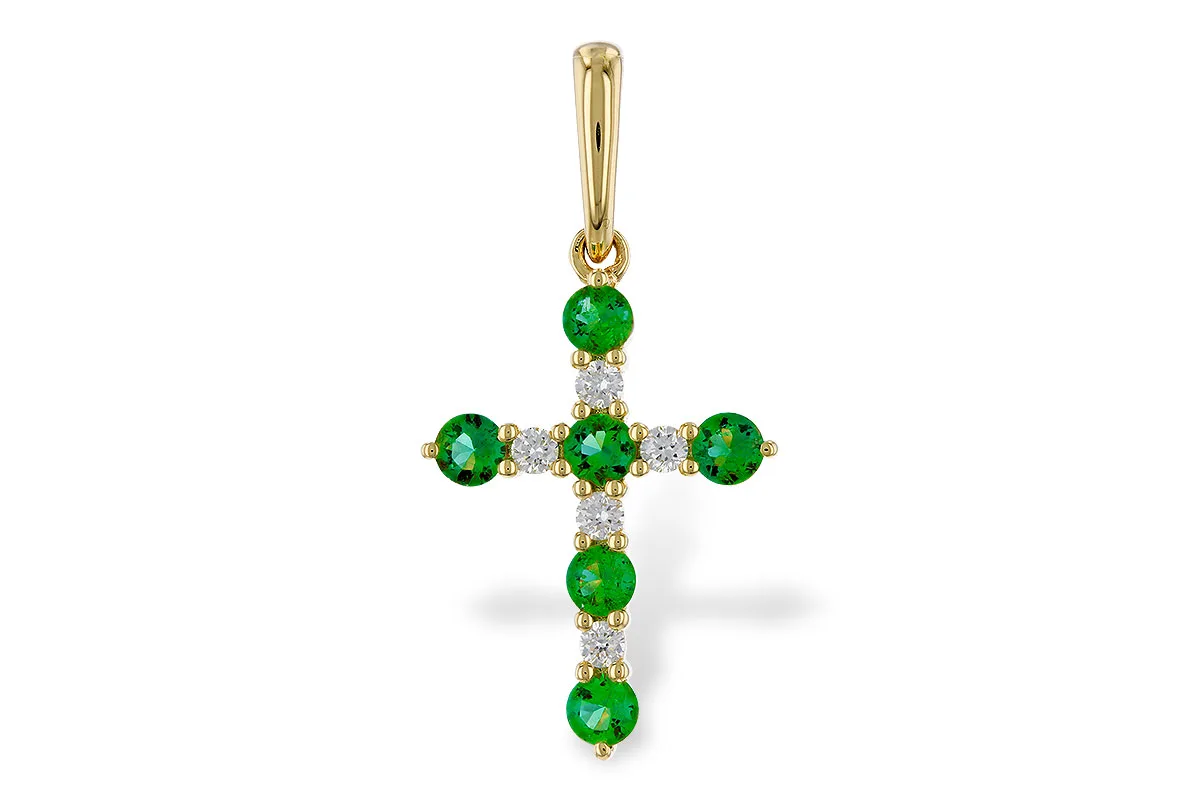 Emerald Pendant in yellow gold