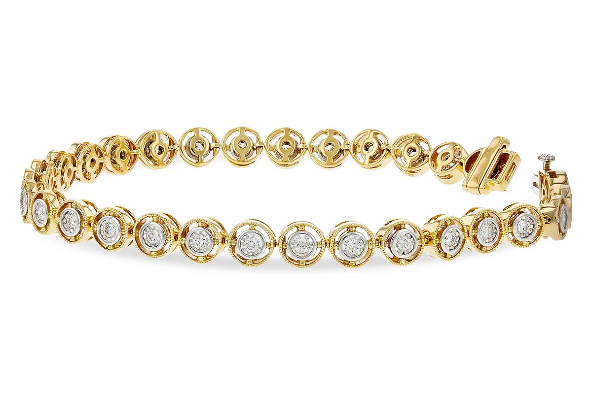 Diamond Bracelet in yellow & white