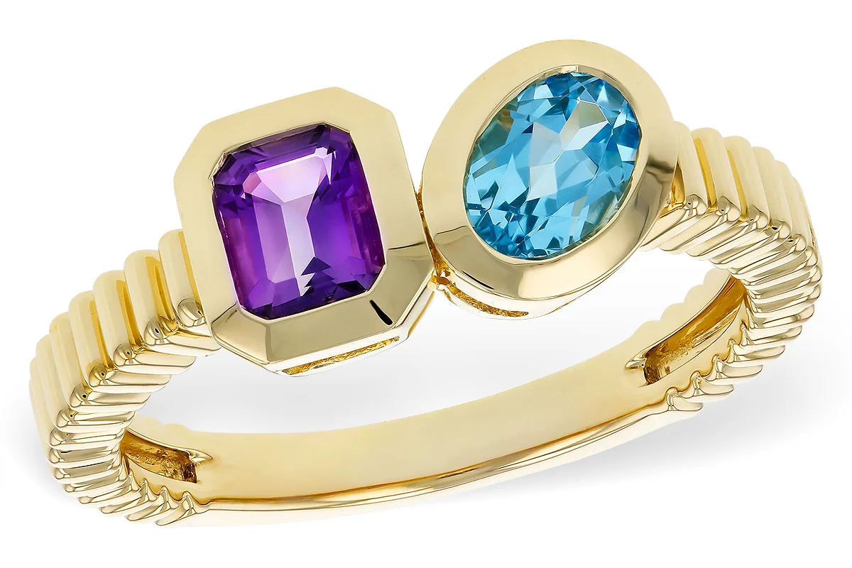 Semi-Precious Stone Ring in yellow gold