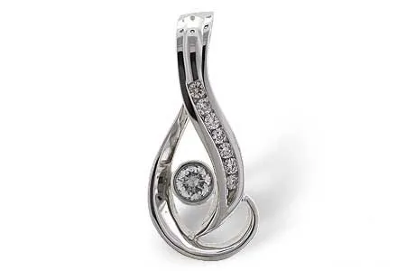 Diamond Pendant in white gold