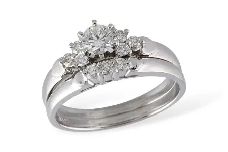 Diamond Wedding Set in white gold