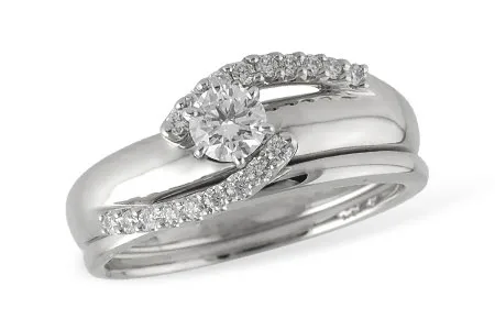 Diamond Wedding Set in white gold