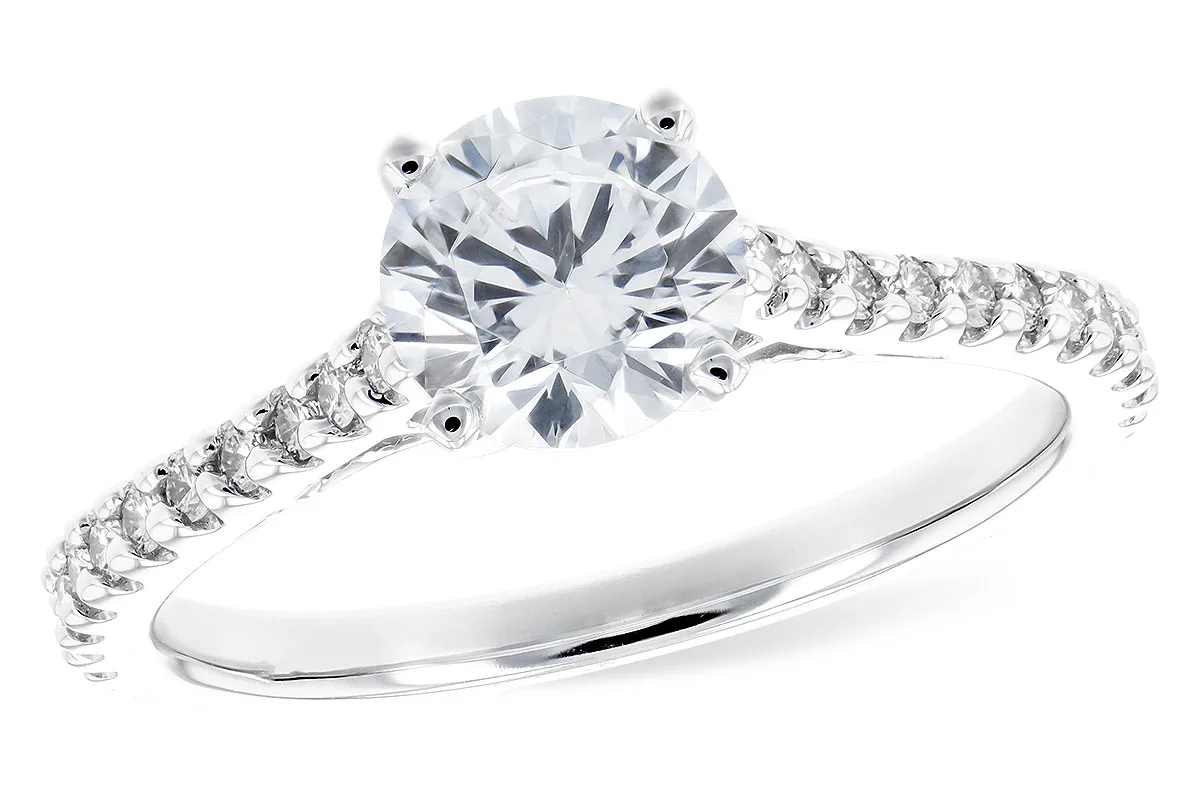 Diamond Semi-Mount Engagement Ring in white gold
