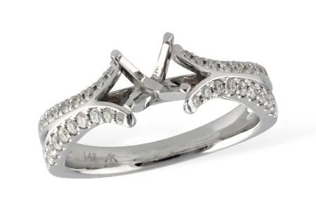 Diamond Semi-Mount Engagement Ring in white gold