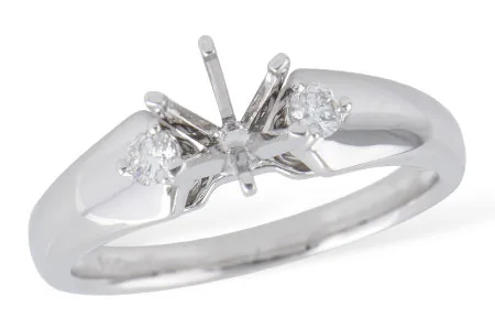 Diamond Semi-Mount Engagement Ring in white gold