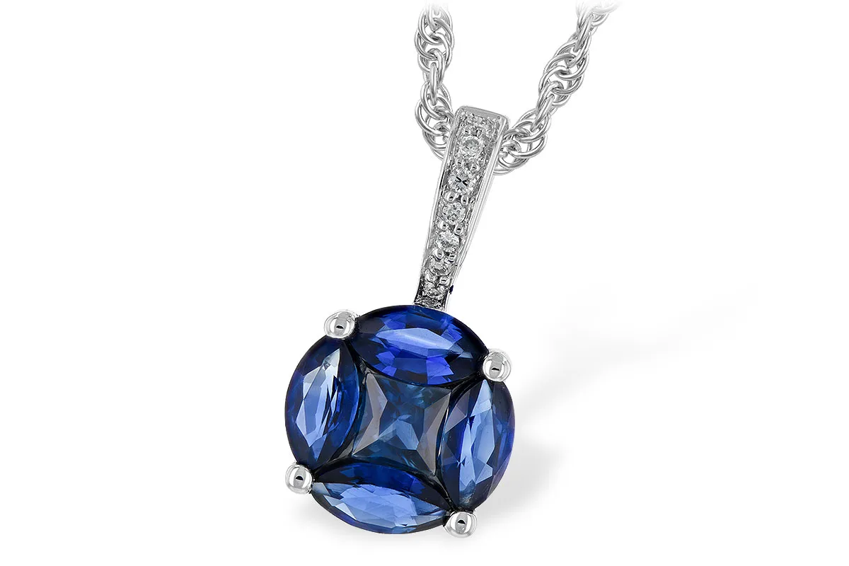 Sapphire Necklace in white gold