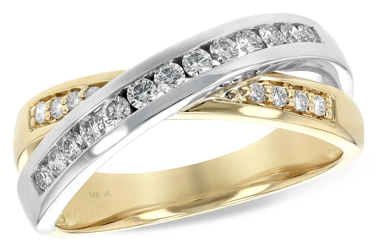 Diamond Wedding Band in two-tone