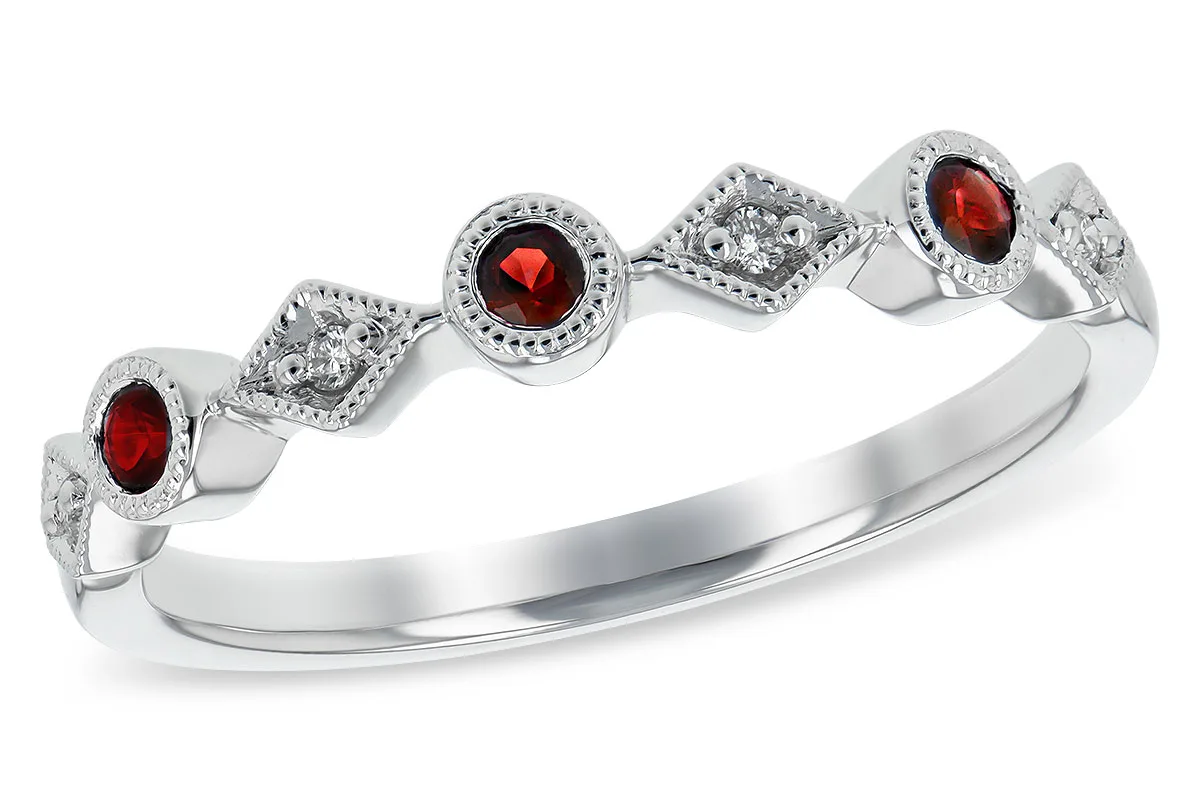 Ruby Wedding Band in white gold