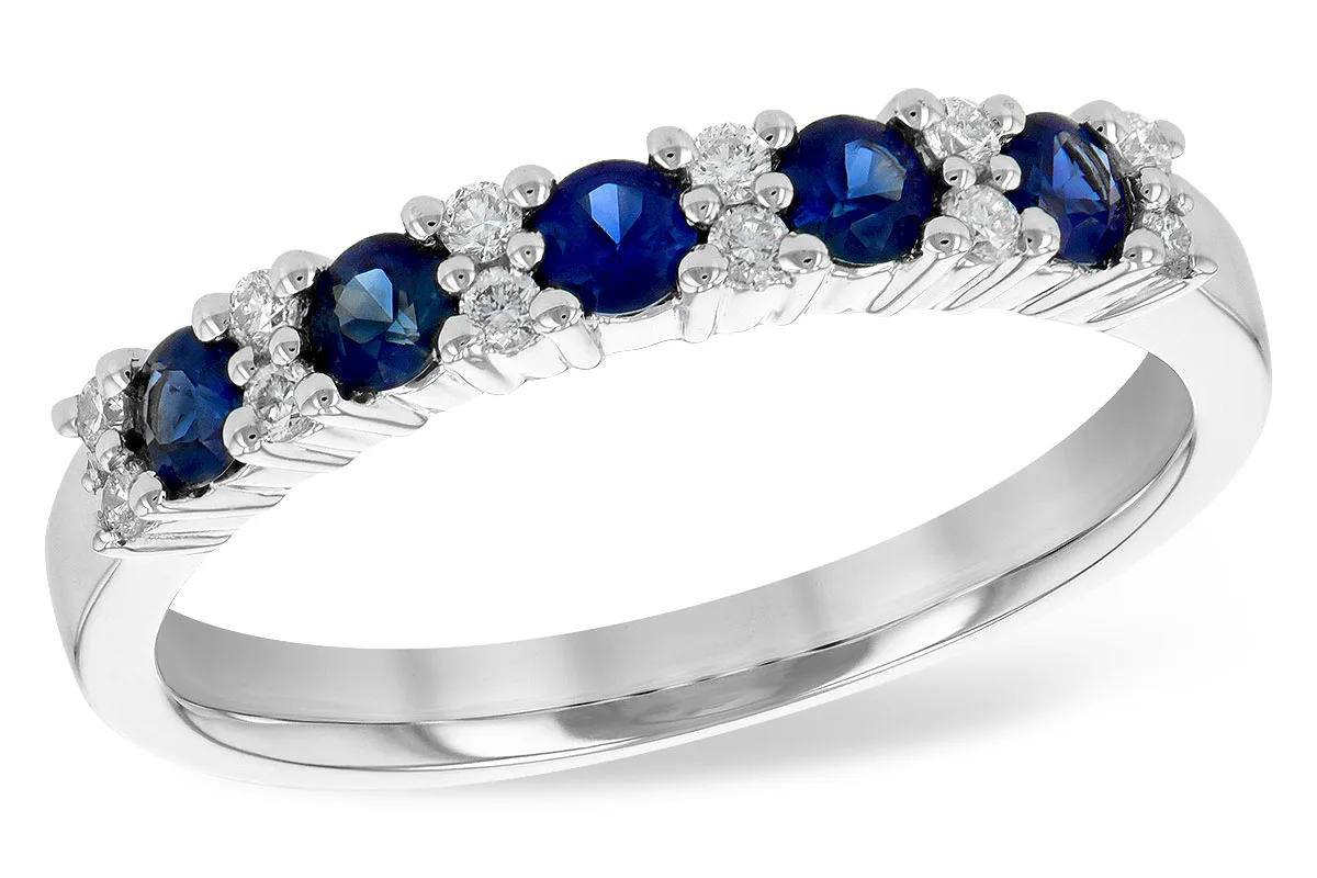 Sapphire Wedding Band in white gold
