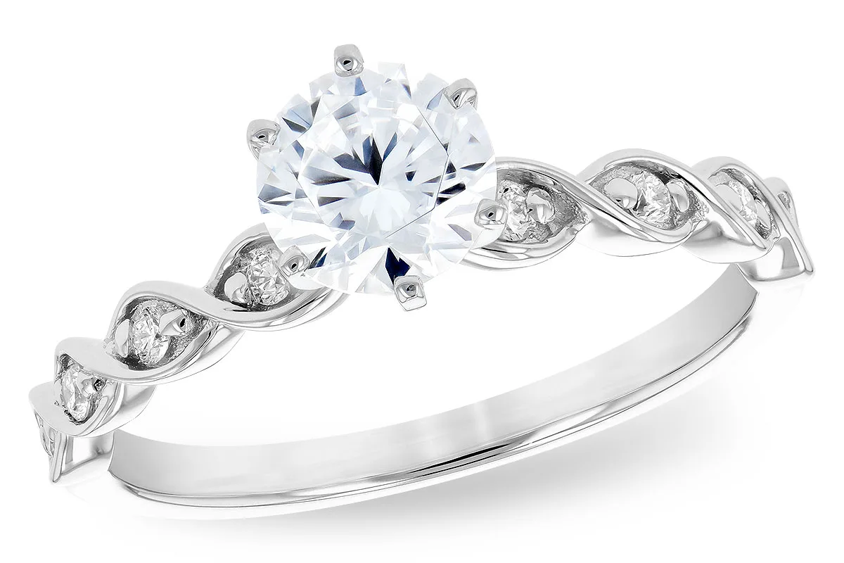 Diamond Semi-Mount Ring in white gold