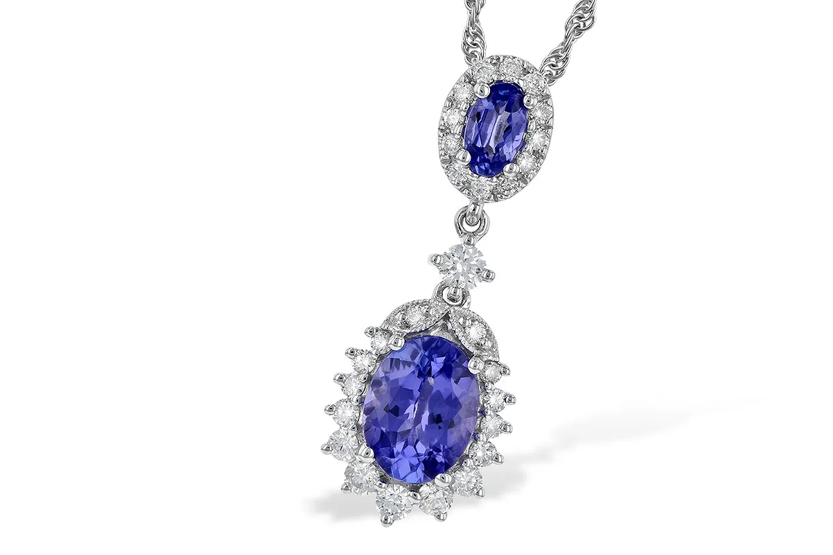 Tanzanite Necklace in white gold