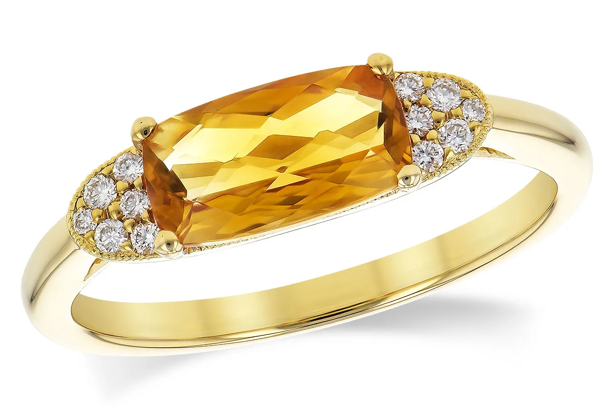 Citrine Ring in yellow gold