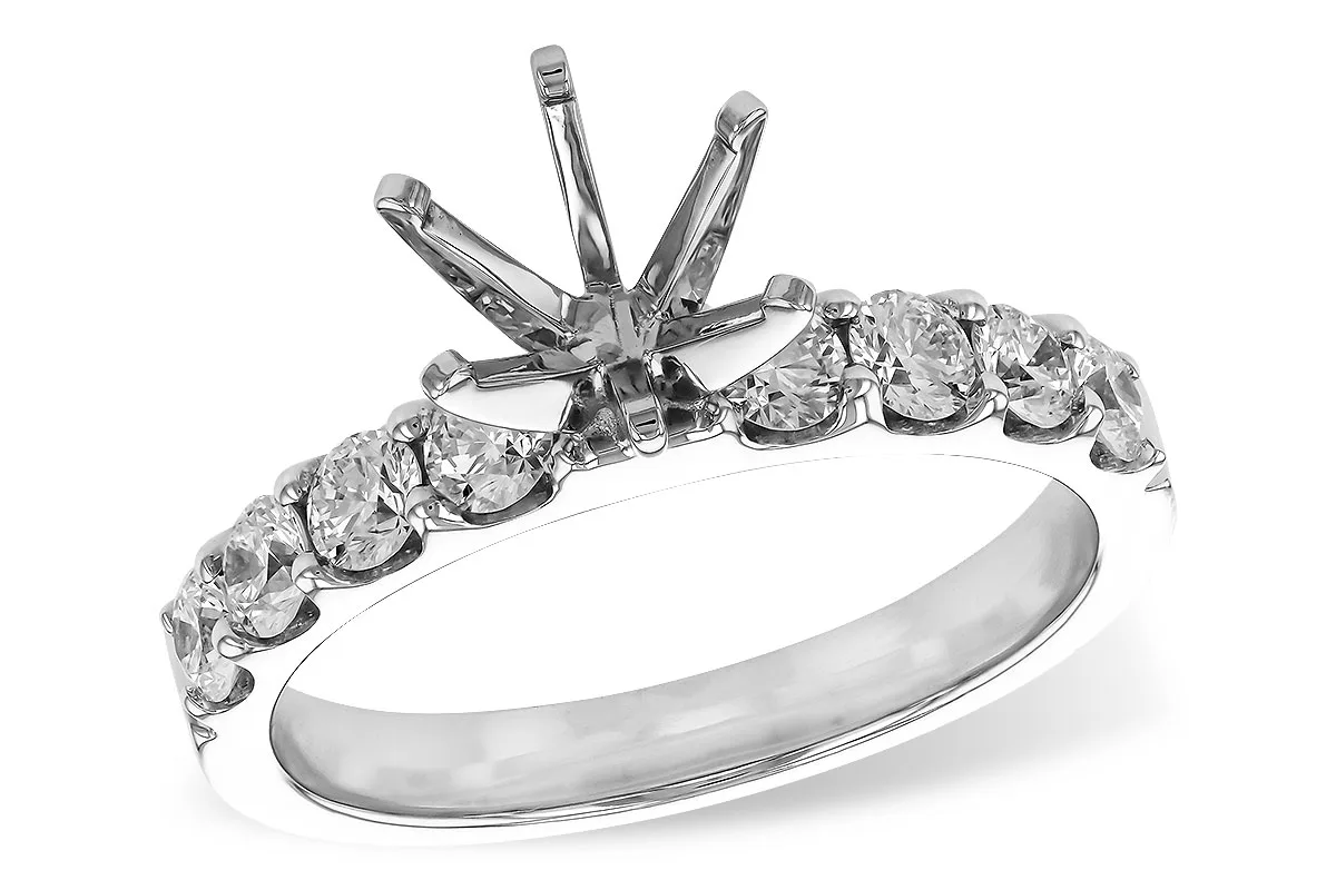 Diamond Semi-Mount Engagement Ring in white gold