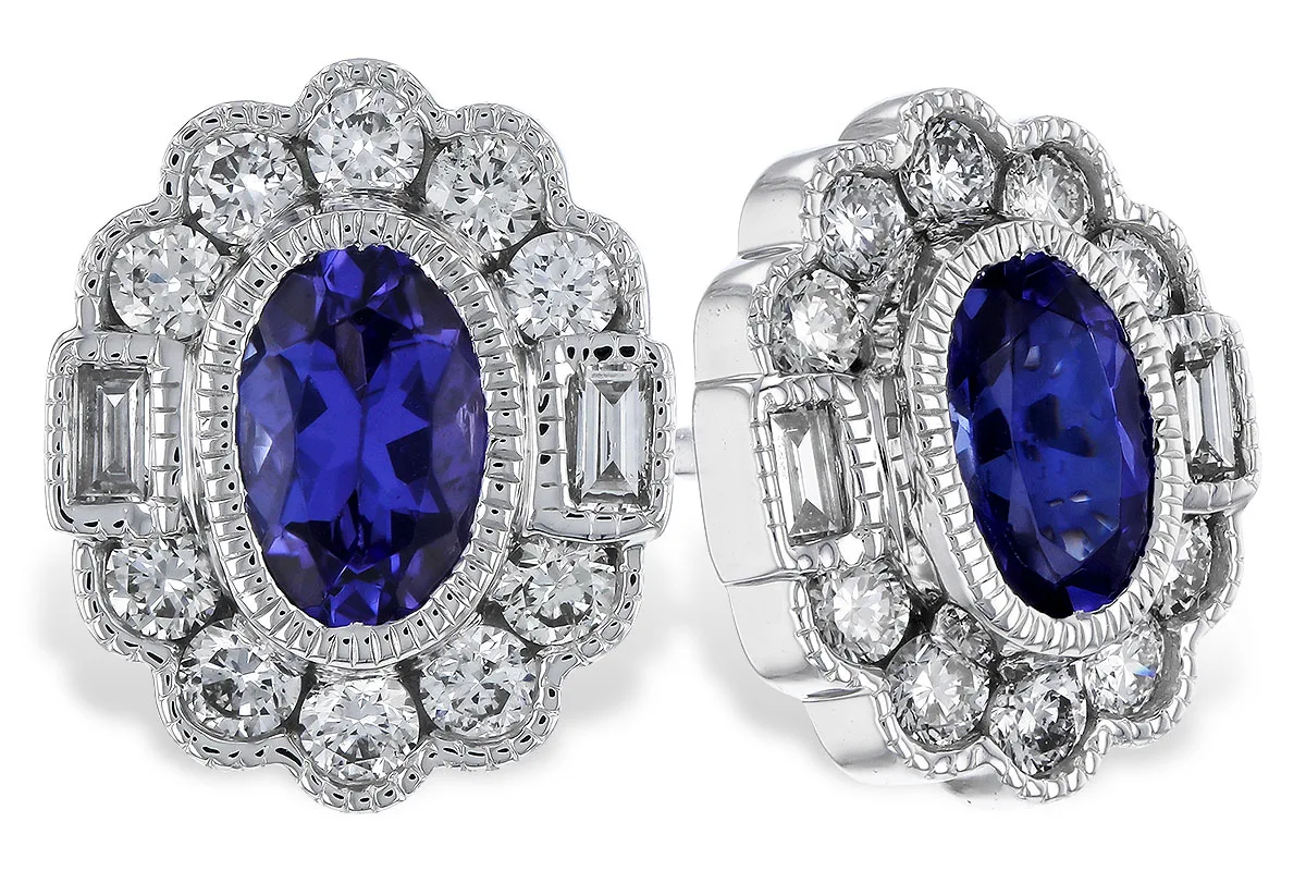Tanzanite Earrings in white gold