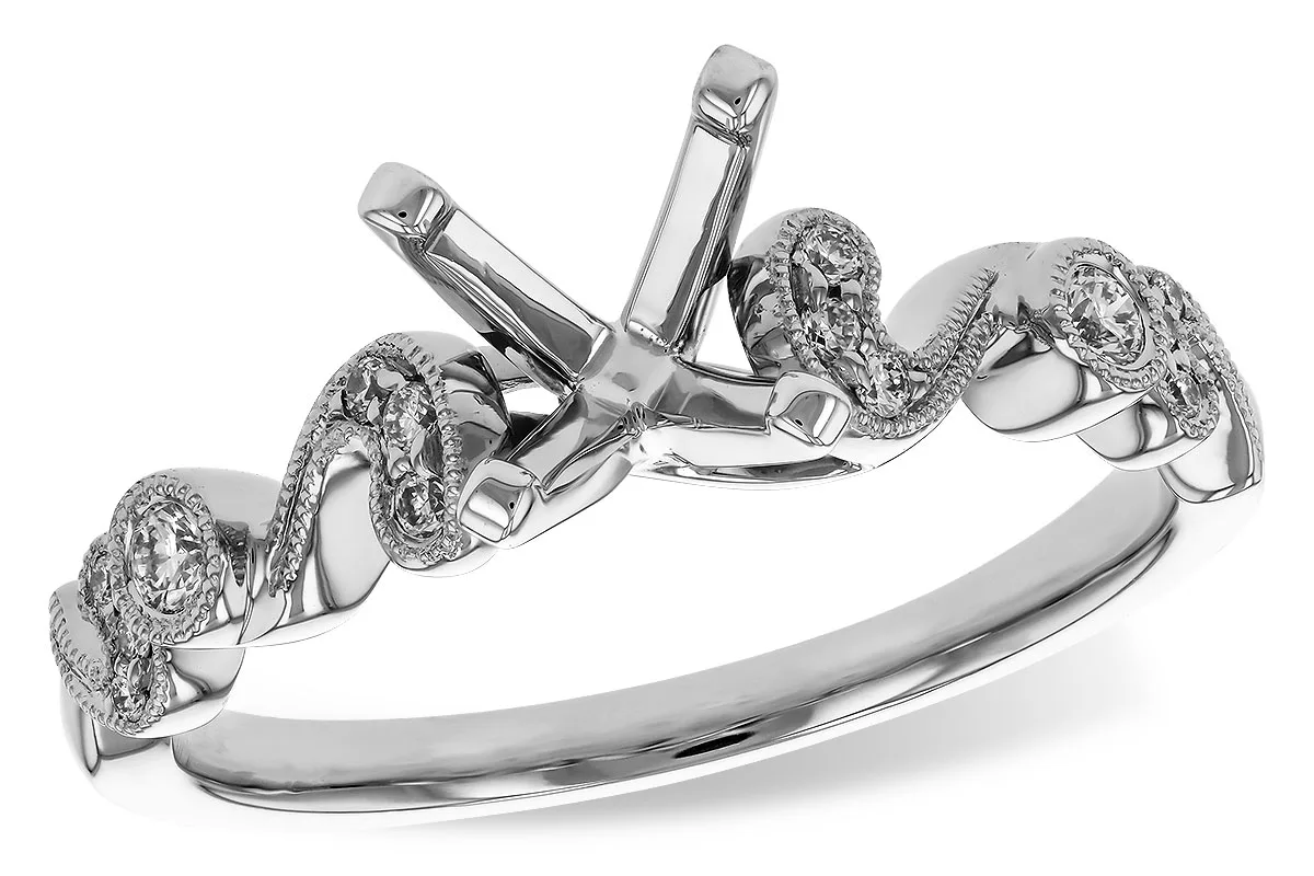 Diamond Semi-Mount Engagement Ring in white gold
