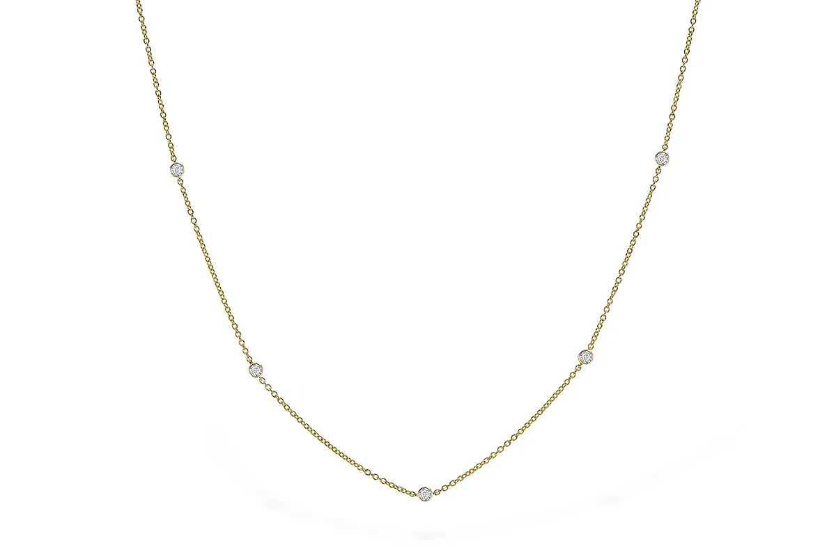Diamond Necklace in yellow gold