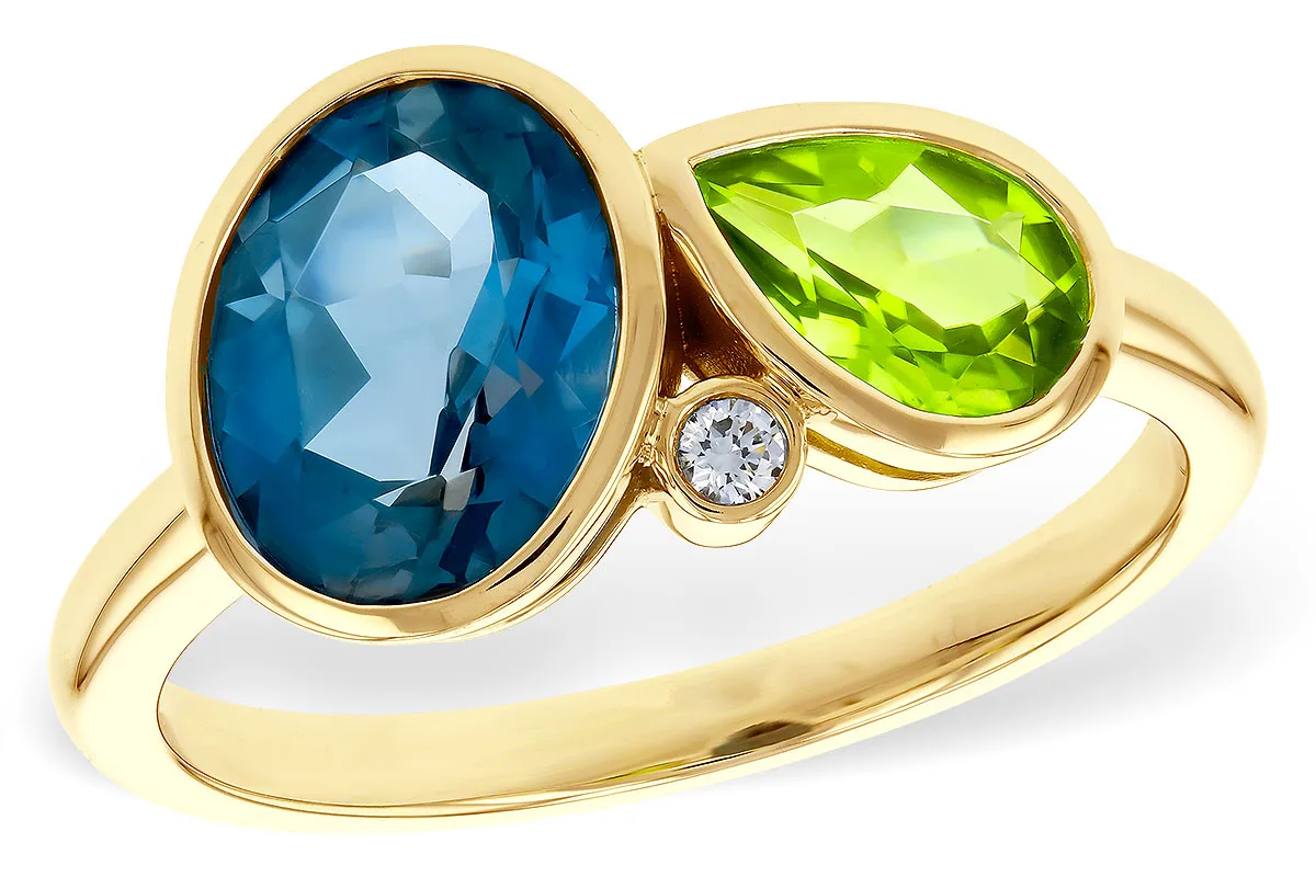 Semi-Precious Stone Ring in yellow gold