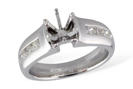 Diamond Semi-Mount Engagement Ring in white gold