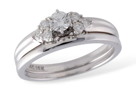 Diamond Wedding Set in white gold