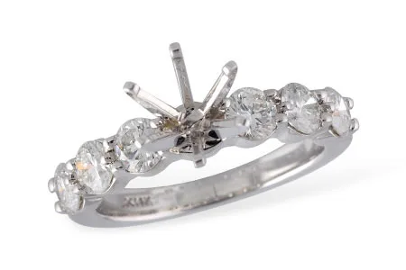 Diamond Semi-Mount Engagement Ring in white gold
