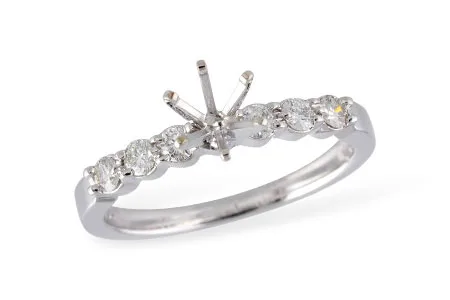 Diamond Semi-Mount Engagement Ring in white gold