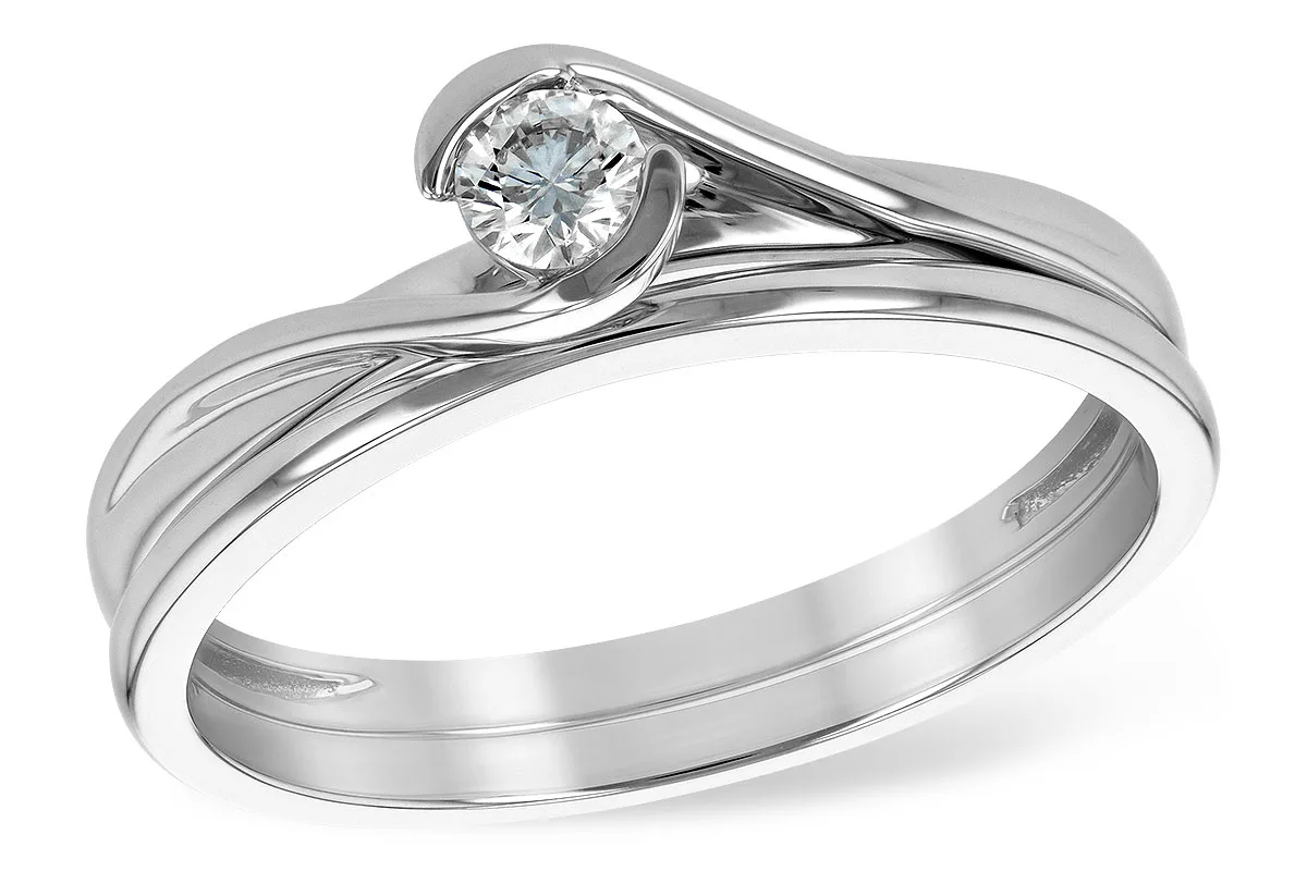 Diamond Wedding Set in white gold