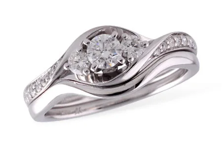 Diamond Wedding Set in white gold
