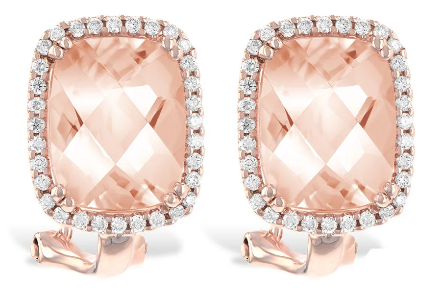 Morganite Earrings in rose gold