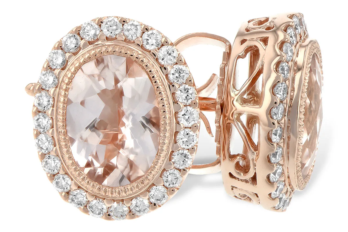 Morganite Earrings in rose gold