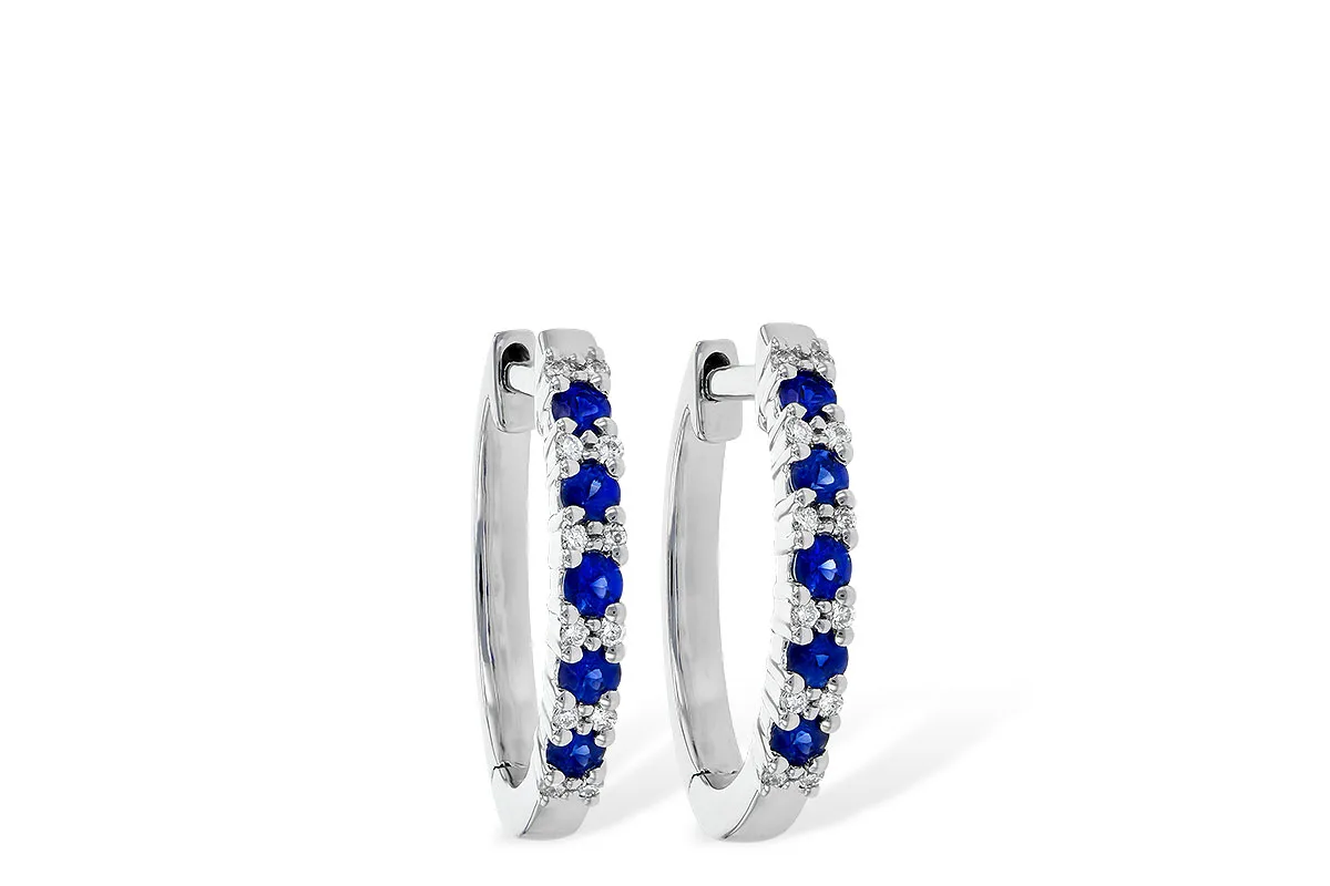 Sapphire Earrings in white gold