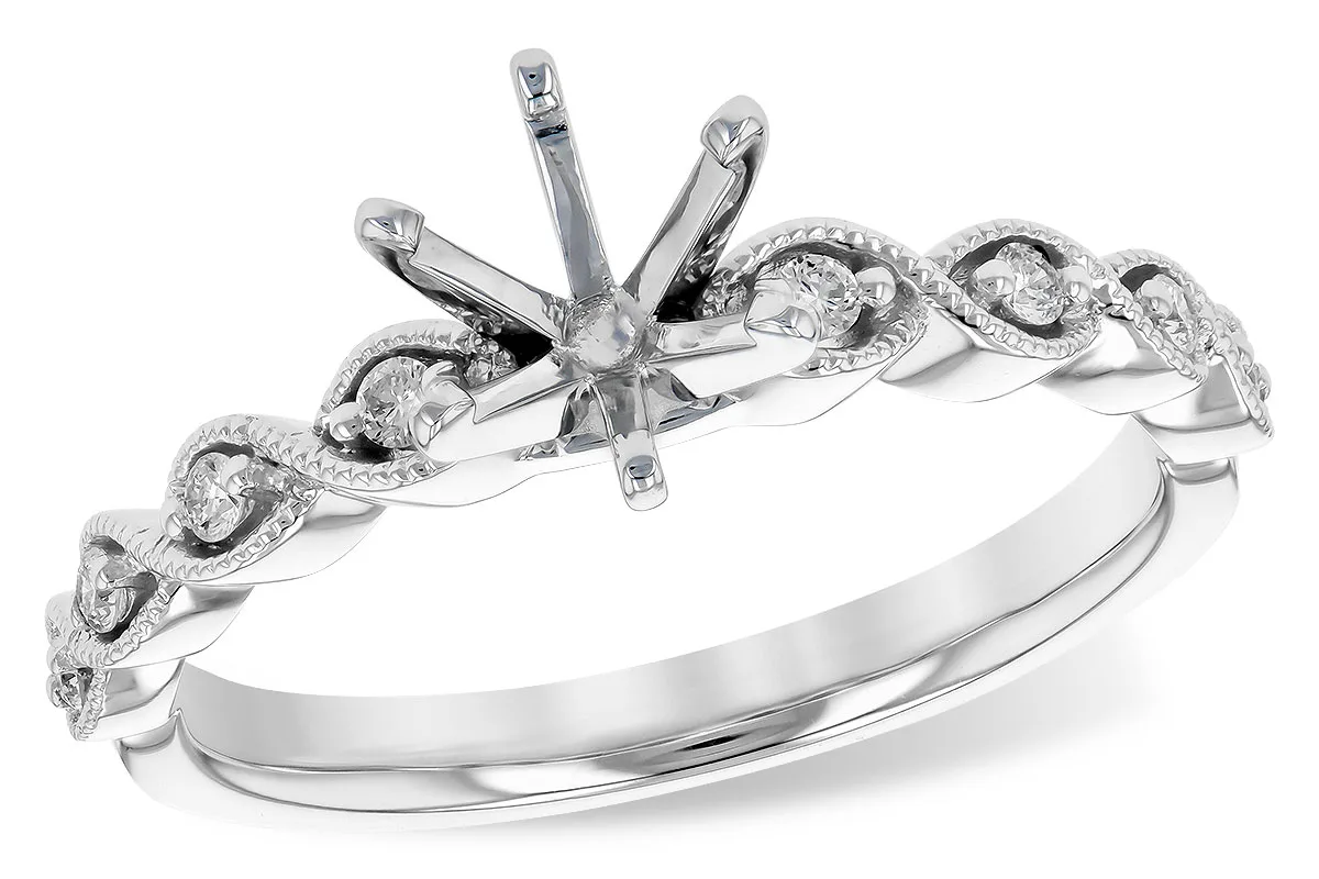 Diamond Semi-Mount Engagement Ring in white gold