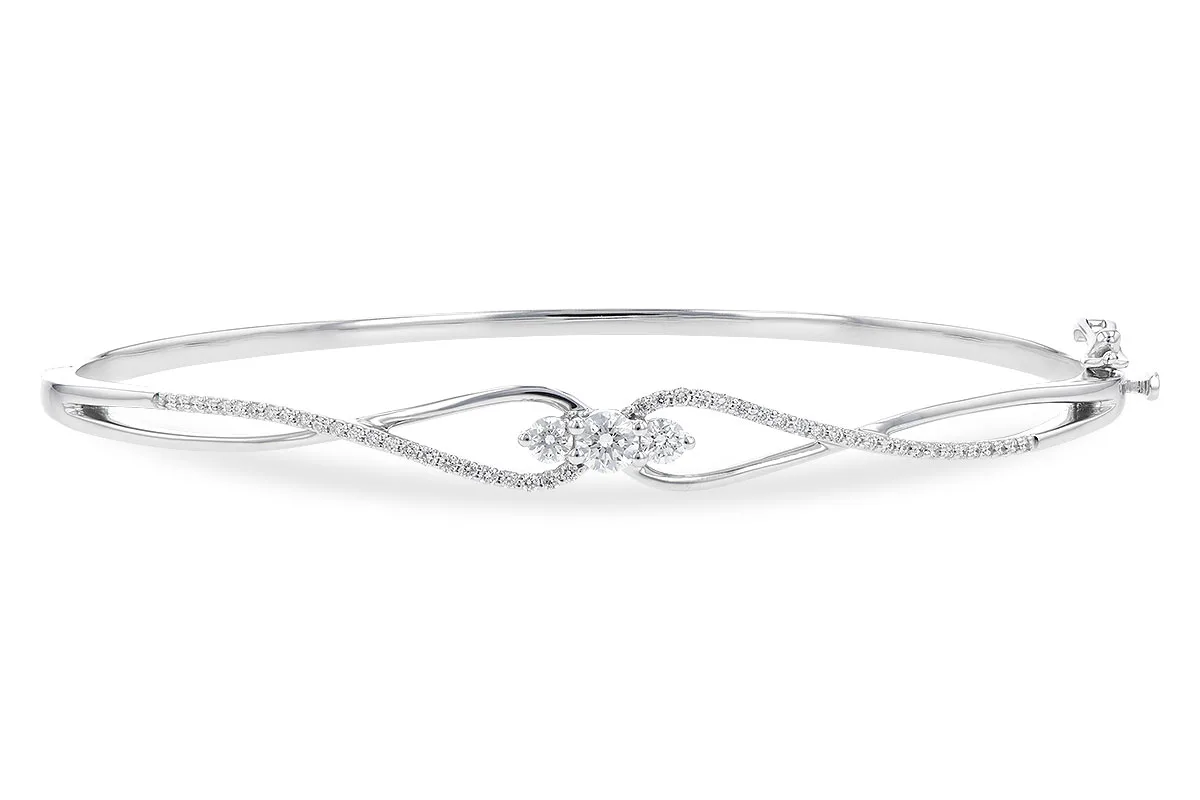 Diamond Bangle in white gold