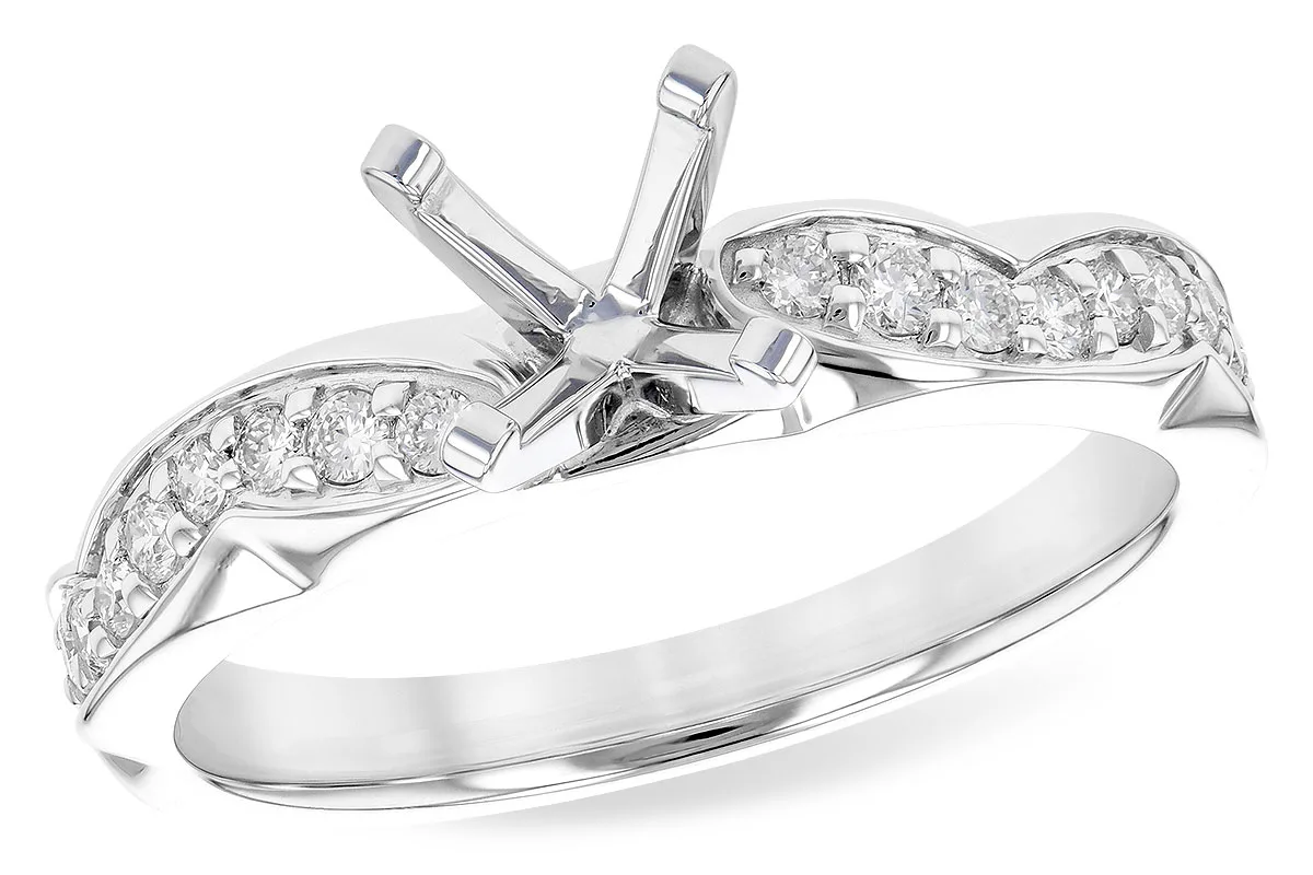 Diamond Semi-Mount Engagement Ring in white gold