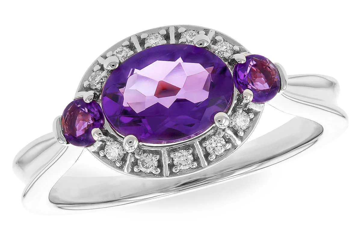 Amethyst Ring in white gold