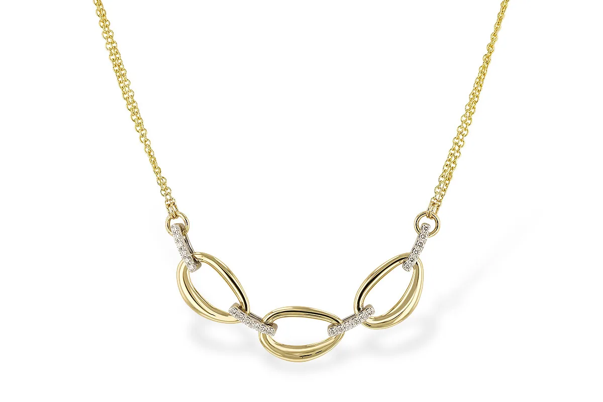 Diamond Necklace in yellow & white