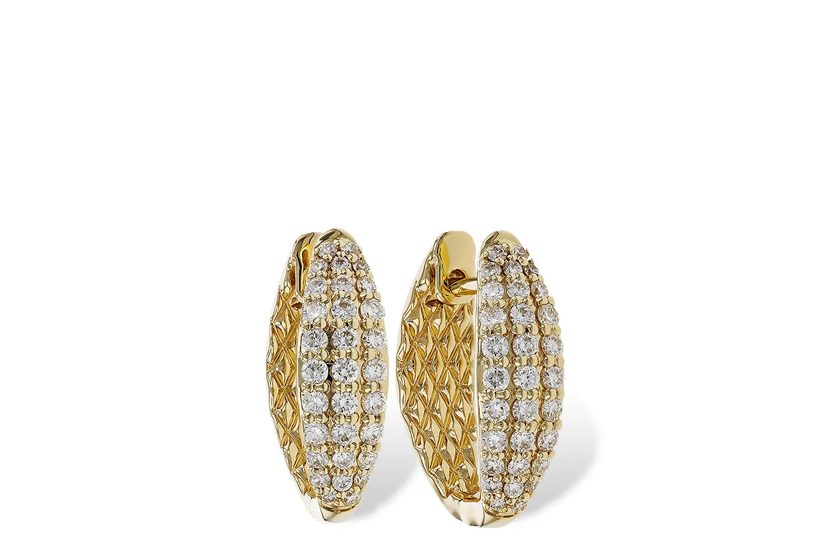 Diamond Earrings in yellow gold