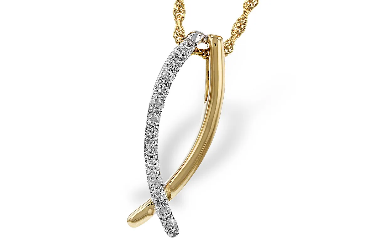 Diamond Necklace in yellow & white