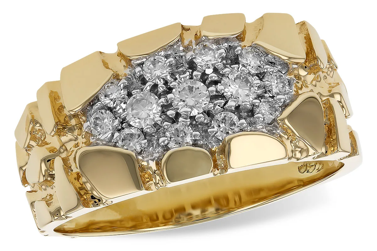 Men's Diamond Wedding Band in yellow gold